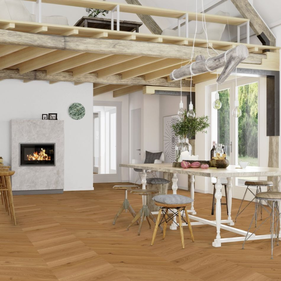Artisan Flooring Chevron Brushed Live Natural Oak Animoso